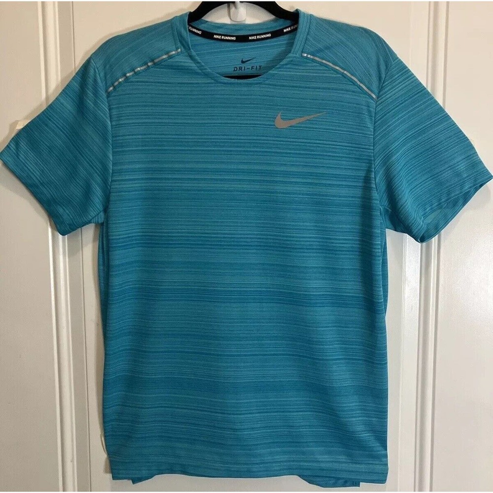 Nike Running T Shirt Turquoise Blue Size Mens Small Great Quality NIKE